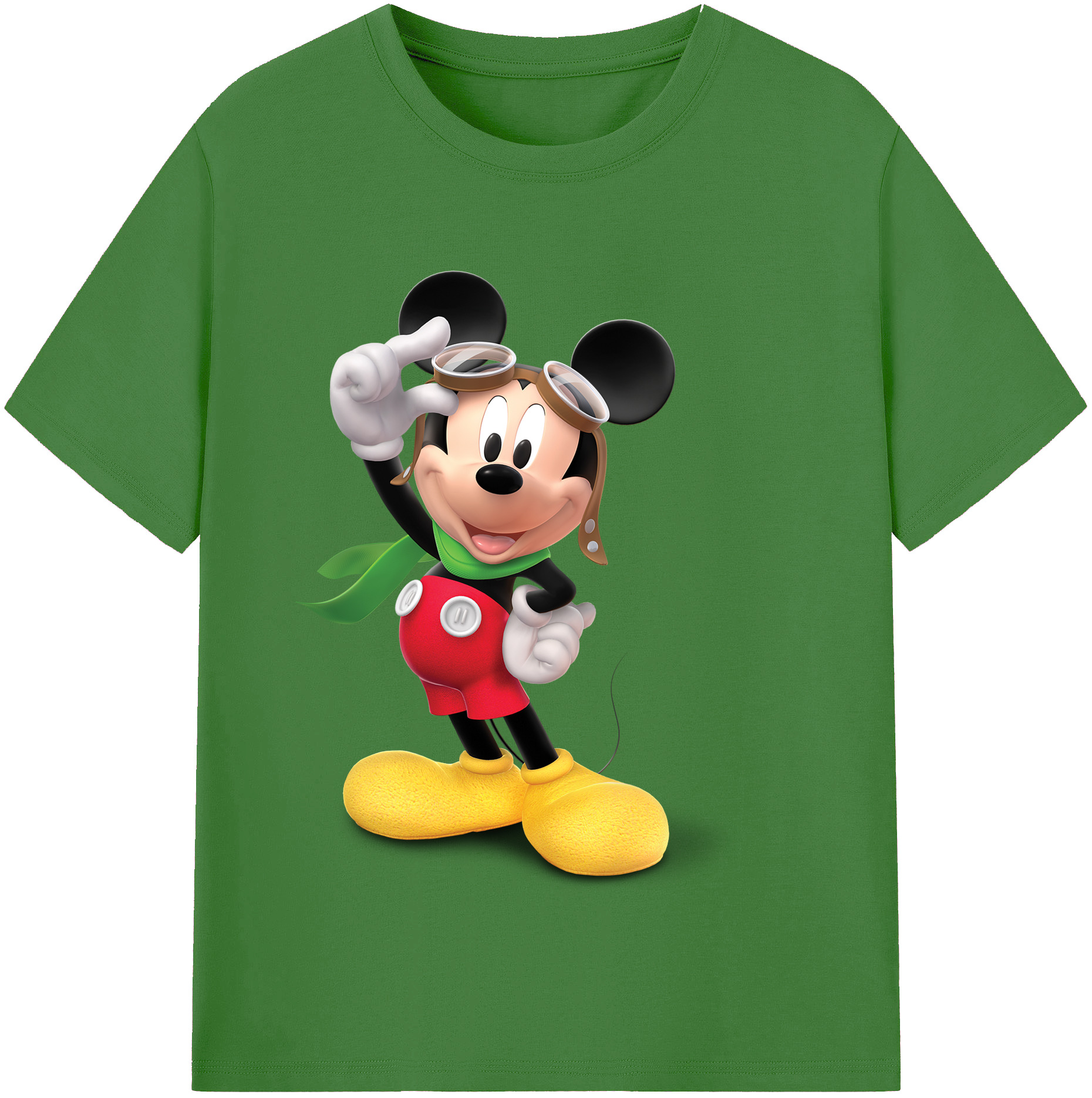（画像用） ミッキーマウス Mickey Mouse レディースカジュアルプリントTシャツ（綿100％）